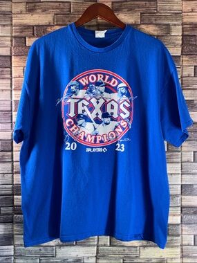 Delta Pro Weight EUC Texas Ranger 2023 World Series Portrait T Shirt 2XL